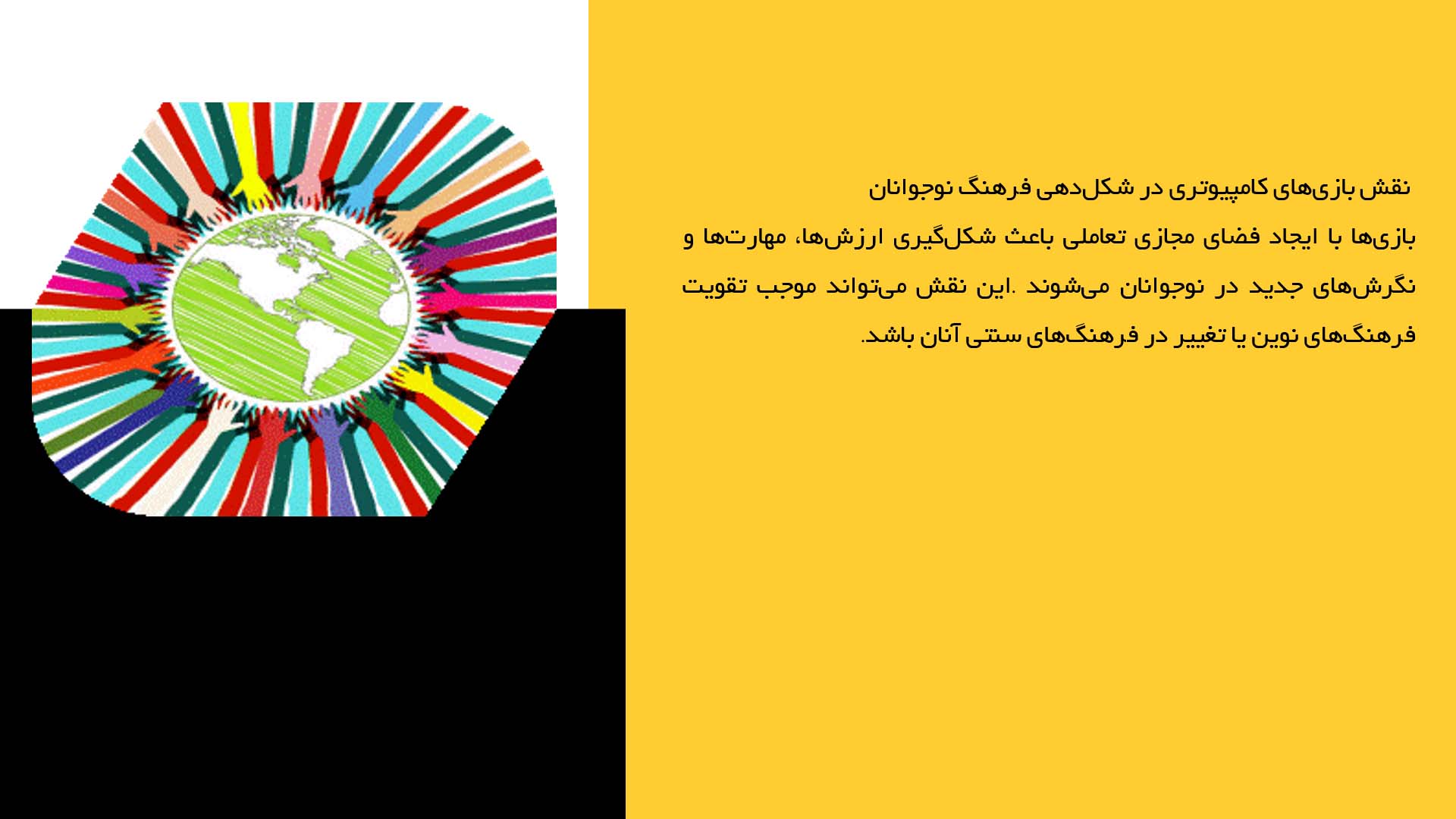 پاورپوینت در مورد تأثیر بازی‌های کامپیوتری بر فرهنگ نوجوانان
